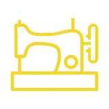 A yellow calendar icon with two tabs at the top and a gray shadow behind it.