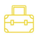 A simple yellow folder icon with a gray outline, shown on a white background.