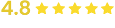 The image shows a yellow star rating graphic with the number 4.8, indicating a rating score out of 5.